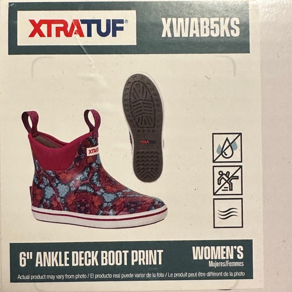 XTRATUF 6” Waterproof Ankle Duck Deck Boots W 10 - NEW - Picture 5 of 6